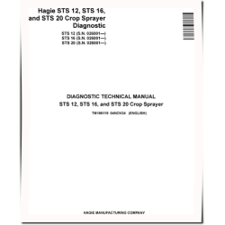 STS 12, STS 16, and STS 20 (SN from 026001) Crop Sprayers Diagnostic Technical Manual (TM186119)