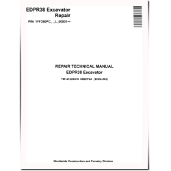 EDPR38 (PIN from 1FF380PC_ _L_ 00001) Crawler Excavators Repair Manual (TM14122X019)