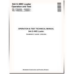 544G (SN from DA00001, LA00001) 4WD Wheeled Loaders Operation and Test Manual (TM14600X019)