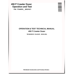 450P (SN from MX01837) Crawler Dozers Operation and Test Manual (TM14629X019)