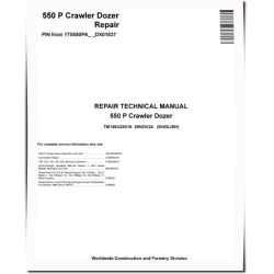 550P (SN from DX01837) Crawler Dozers Repair Manual (TM14632X019)