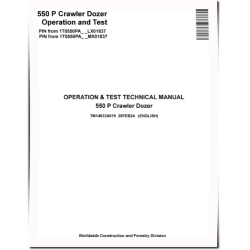 550P (SN from LX01837, MX01837) Crawler Dozers Operation and Test Manual (TM14633X019)