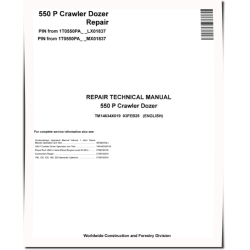 550P (SN from LX01837, MX01837) Crawler Dozers Repair Manual (TM14634X019)