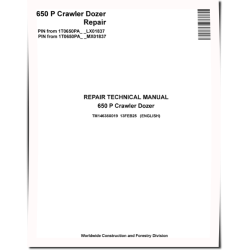 650P (SN from LX01837, MX01837) Crawler Dozers Repair Manual (TM14638X019)