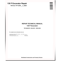 135P (SN from F_ 00001) Crawler Excavators Repair Manual (TM14644X019)
