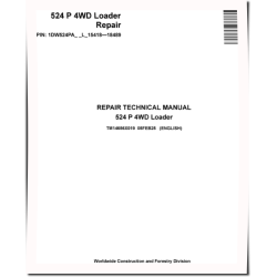 524P (PIN: 1DW524PA_ _L_ 15418-18489) 4WD Wheeled Loaders Repair Manual (TM14656X019)