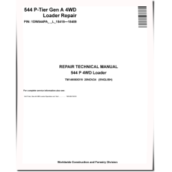 544P (SN: 15418-18489) 4WD Wheeled Loaders Repair Manual (TM14658X019)