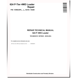 624P (SN 15418-18489) 4WD Wheeled Loaders Repair Manual (TM14660X019)