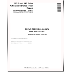 260P and 310P (SN. from F_ 06113) Articulated Dump Trucks Repair Manual (TM14669X019)