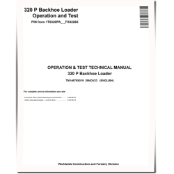 320P (SN from FX02265) Backhoe Loaders Operation and Test Manual (TM14679X019)