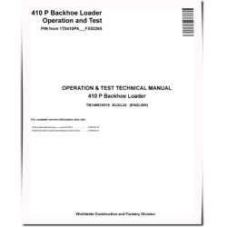 410P (SN from FX02265) Backhoe Loaders Operation and Test Manual (TM14681X019)