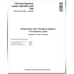 710P (SN from FX02265) Backhoe Loaders Operation and Test Manual (TM14685X019)