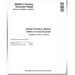 2654GLC (SN from F260275) Forestry Excavators Repair Manual (TM14809X019)