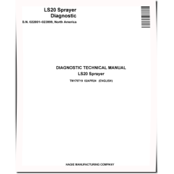 LS20 (SN: 022001-023999) Mounted Sprayers (North America) Diagnostic Technical Manual (TM179719)