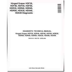 HDF35, HDF40, HDF45, HDF50, HDR35, HDR40, HDR45, HDR50, HDX35, HDX40, HDX45 Draper Platforms Diagnostic Manual (TM181419)