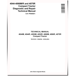 4044M, 4044R, 4052M, 4052R, 4066M, 4066R and 4075R Compact Tractors (SN: PR000001-) Technical Manual (TM181819)