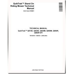 QuikTrak Q810E, Q820E, Q820M, Q850M, Q850R and Q865R EFI Stand-On Mowers (SN. from 010001) Technical Manual (TM183919)