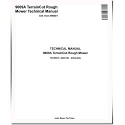 TerrainCut 9009A (SN from 090001) Rough Mowers Technical Manual (TM185019)