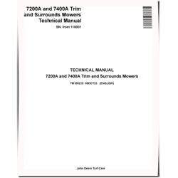 7200A and 7400A (SN from 110001) Trim and Surrounds Mowers Technical Manual (TM185219)